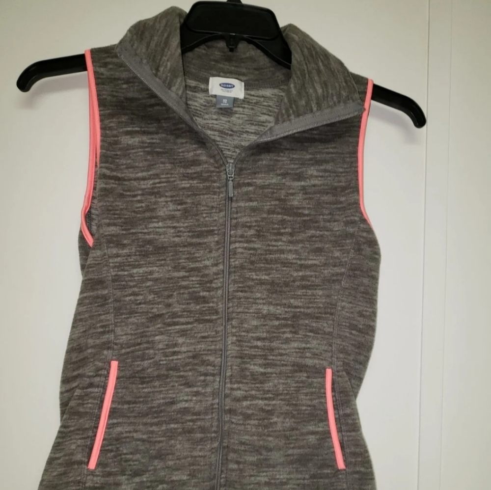 Gray fleece vest